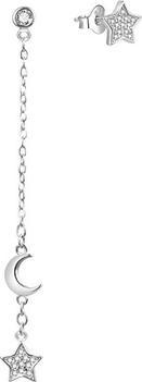 Produktbild Agato - Asymmetric silver earrings with zircons AGT-E050PW