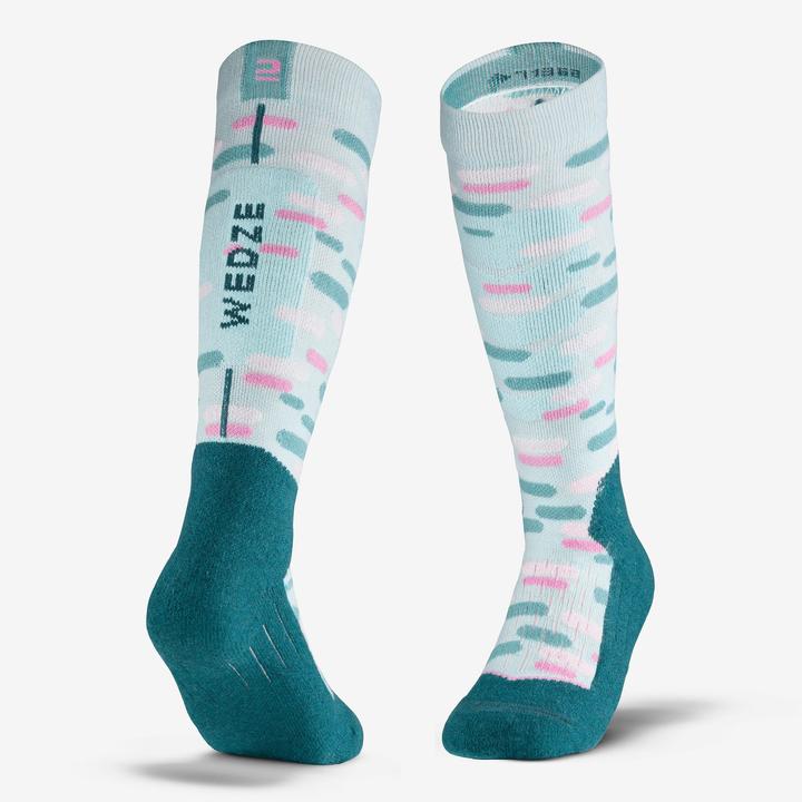 Produktbild Wedze Ski- und Snowboardsocken Kinder 100 - blaue Motive (31, 34)