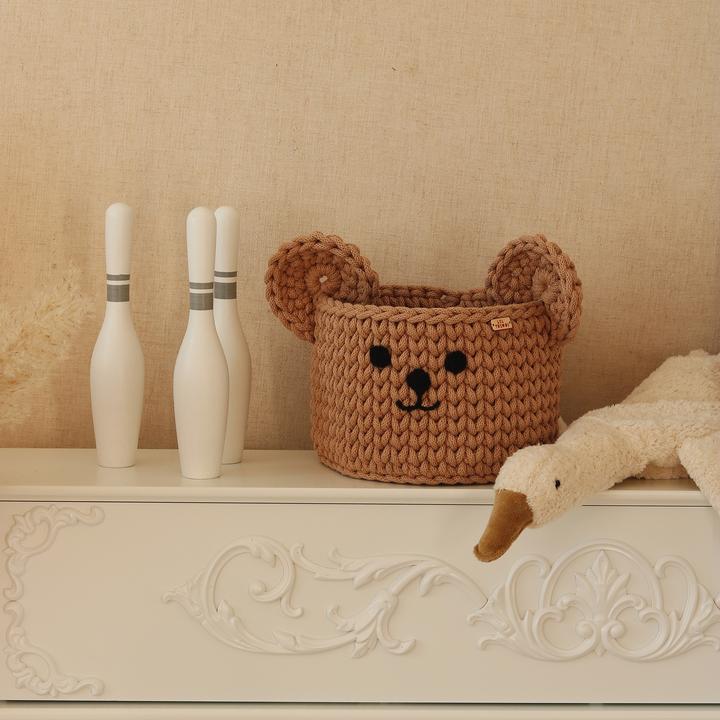 Actual product image Lil Things Bear storage basket