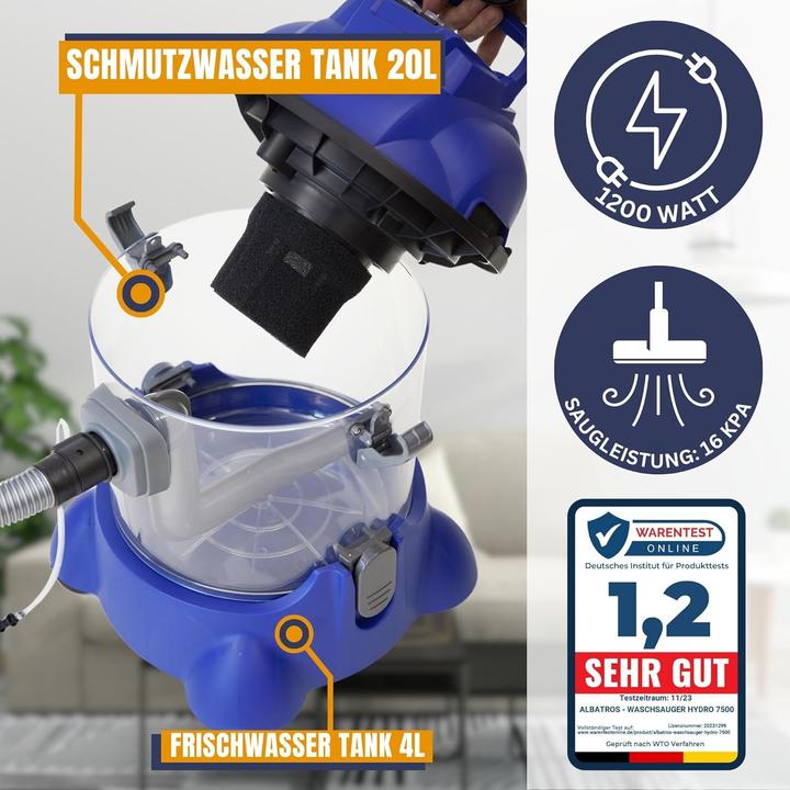 Actual product image Albatros Hydro 7500 (Wet dry vacuum cleaner)