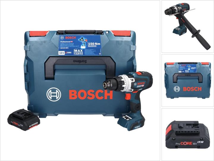 Produktbild Bosch Professional Bosch GSB 18V-150 C Professional Akku Schlagbohrschrauber 18 V 150 Nm Biturbo Brushless + 1x ProCORE (Akkubetrieb)