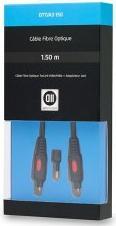 Produktbild D2 Diffusion Cable Audio Optique Toslink compatible vers Toslink + Adaptateur jack 3.5mm 1,5m (1.50 m, TOSLINK)