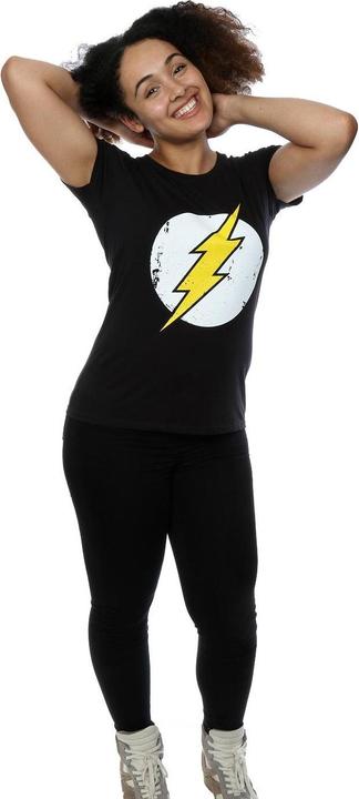 Actual product image Womens/Ladies Flash Distressed Logo Cotton T-Shirt (L)