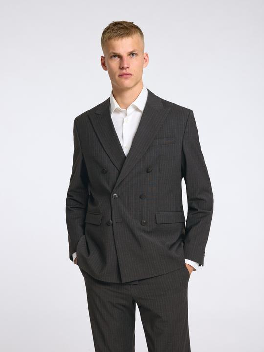 Produktbild Selected Homme Nadelstreifen Zweireihiger Blazer (52)