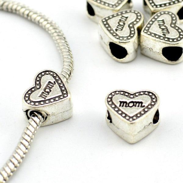 Produktbild Hermex Herz Muttertag Bead Perle - Silbrig (Zinklegierung)