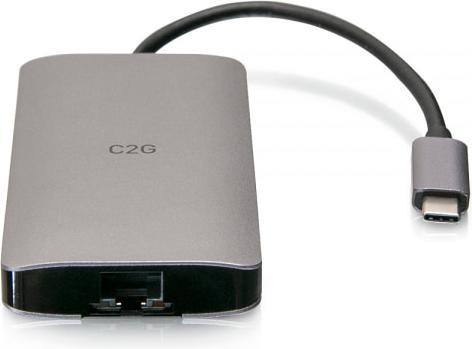 Image du produit C2G Mini station d'accueil USB-C® avec HDMI, 2x USB-A, Ethernet, lecteur de carte SD et USB-C Power (USB-C, 1 Ports)