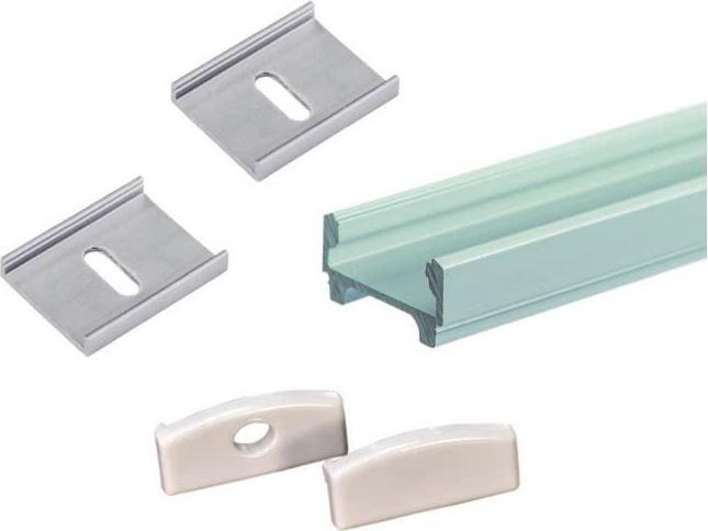Image du produit Rutec Profilé aluminium plat 1pc=2m B68405 12x23mm (pour bandeau jusqu'à 18mm) incl. accessoires (20000 cm)