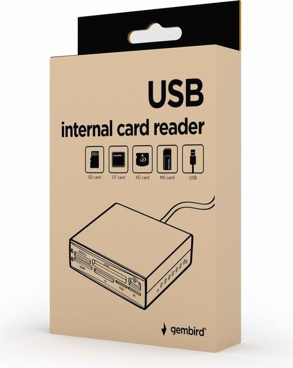Actual product image Gembird FDI2-ALLIN1-02-B - Card reader - All-in-one - 8.9 cm (3.5 inch) (USB 2.0)