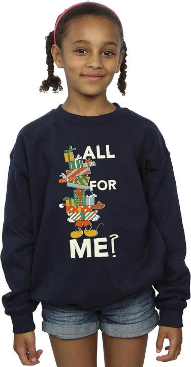 Actual product image Disney Girls Mickey Mouse Presents All For Me Sweatshirt (152, 158)