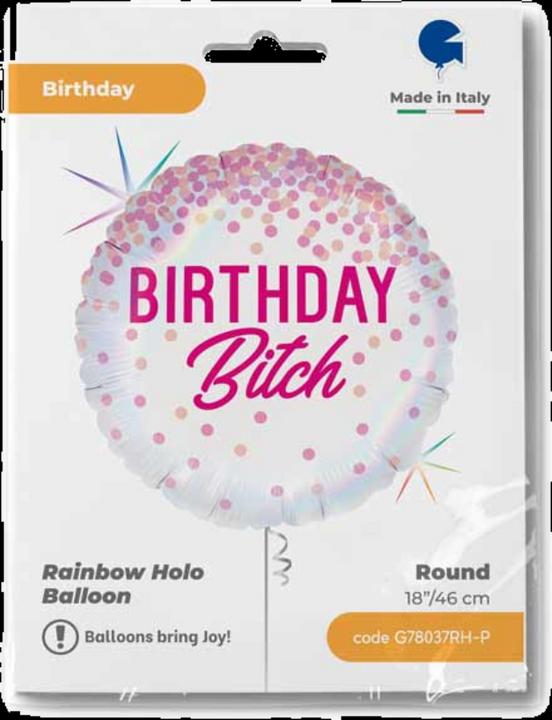 Actual product image Grabo Foil Balloons Ø 38 cm Birthday Bitch (1 x)