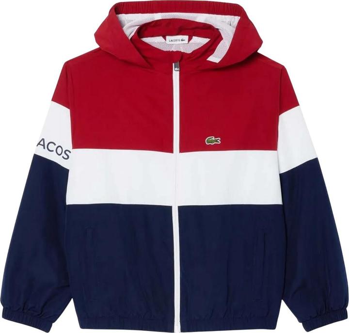 Actual product image Lacoste Childrens/Kids Hooded Recycled Polyester Zipped Jacket (110)