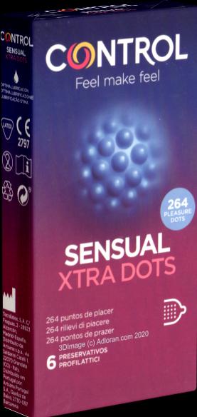 Produktbild Control SENSUAL Xtra Dots» 6 Kondome mit 264 Noppen für die Rundum-Stimulation (6 Stk.)