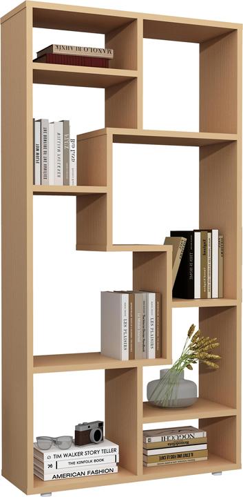 Produktbild VCM Holz Standregal Bücherregal Medienregal Aufbewahrung Raumteiler Deko Regal Lanisa M (58 x 20 x 116 cm)