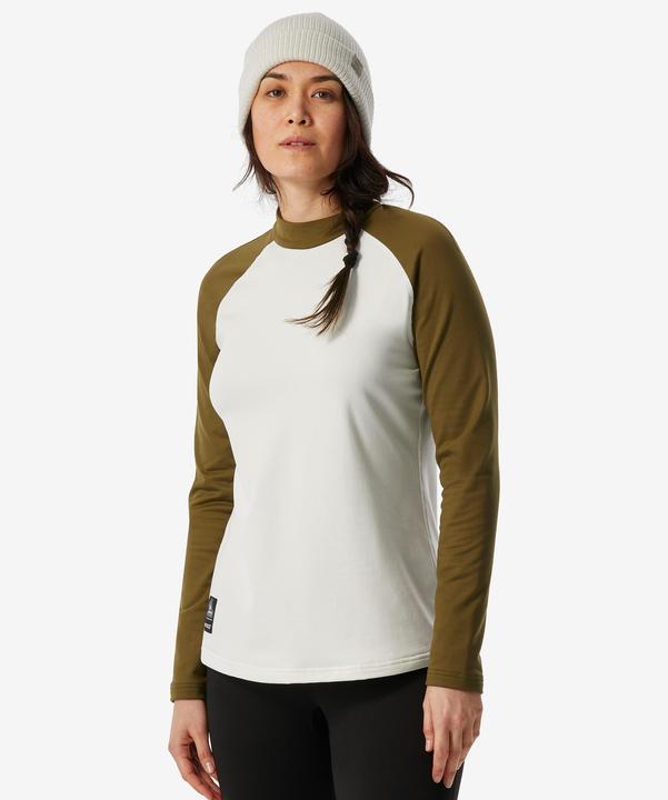 Wedze Skiunterwäsche Funktionsshirt Damen weiter Schnitt - BL500 beige/khaki