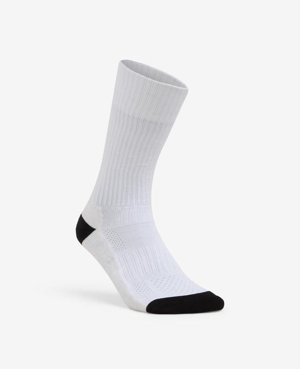 Kipsta Damen/Herren Handball Socken Mid - H500 1 Paar weiss/schwarz