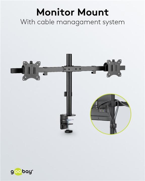 Actual product image Goobay Doppel-Monitorhalterung (Table, 32")
