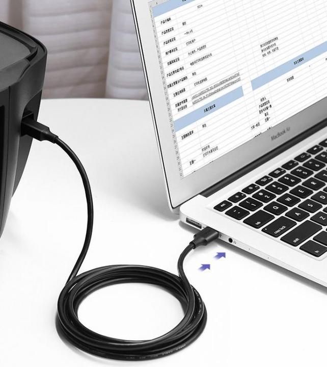Productafbeelding Ugreen USB Type B printerkabel (mannetje) - USB 2.0 (mannetje) 480 Mbps 1,5 m zwart (US135 10350) (1.50 m, USB 2.0)
