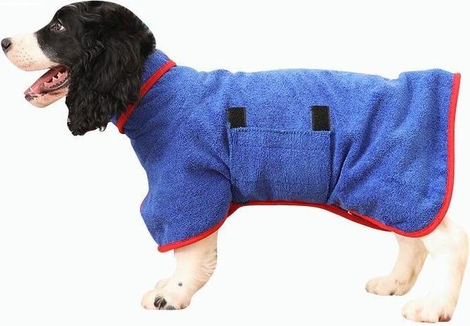 Produktbild JTI Bademantel für Hund - blau - Grösse M (M, Hundebademantel)