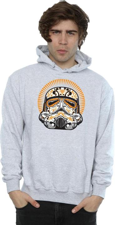 Actual product image Star Wars Mens Stormtrooper Dia De Los Muertos Hoodie (L)