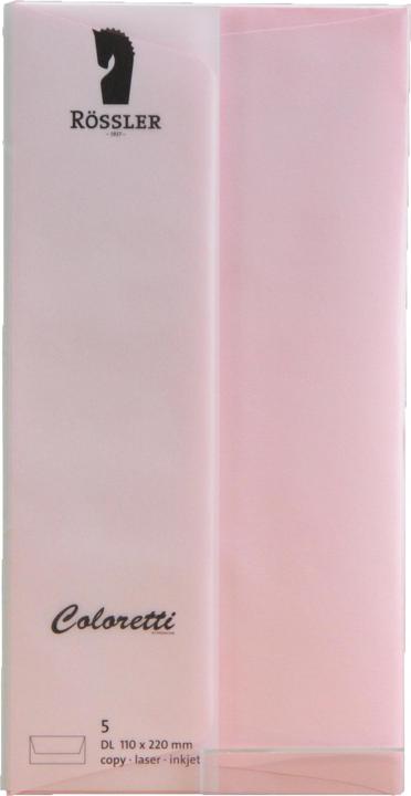 Produktbild Magni Briefumschläge Coloretti DL 5er rosa (220 x 110 mm, 5 x)