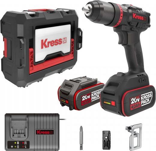 Immagine prodotto Kress KUC35 20 V trapano a percussione a batteria 140 Nm 2 x 4,0 Ah caricatore 6A Stack...
