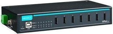 Image du produit Moxa UPORT 407-T W/O ADAPTER - Hub USB industriel avec 7 ports, sans adaptateur, -40 à 85 °C (7 Ports)