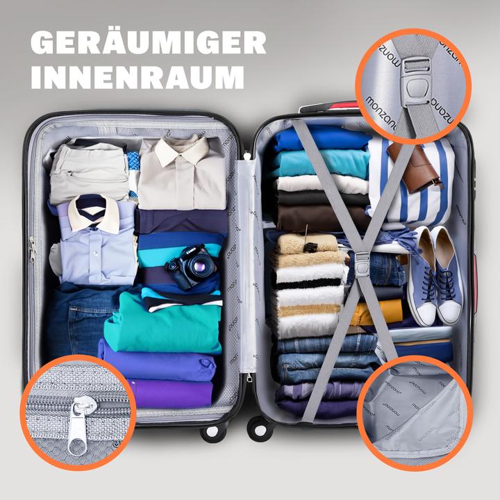 Produktbild Monzana Hartschalenkoffer (120 l, Handgepäck (bis 50l), M (50 - 90l), L (90 - 115l))
