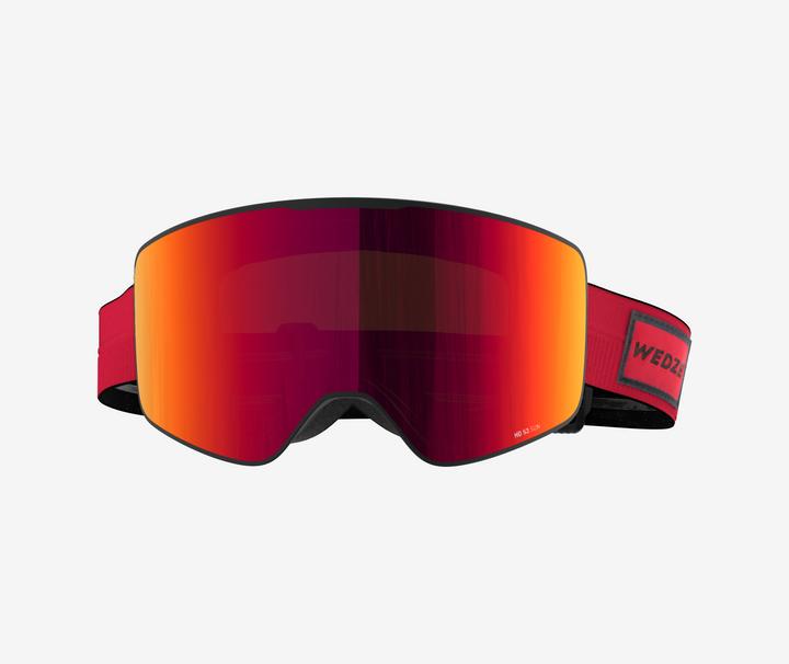 Actual product image Wedze Ski goggles snowboard goggles adults/children fair weather - G900 C HD red