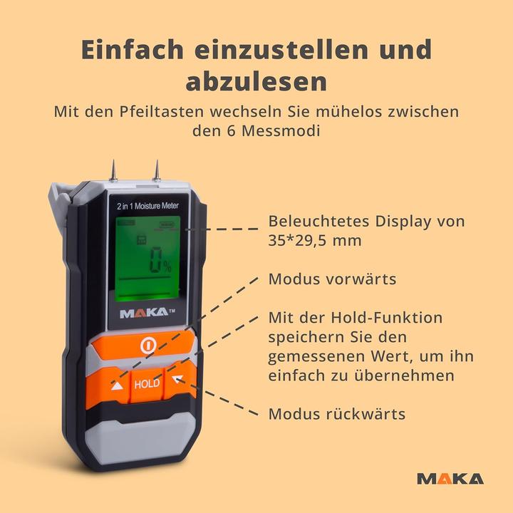Produktbild Maka Feuchtigkeitsmesser MKLW01