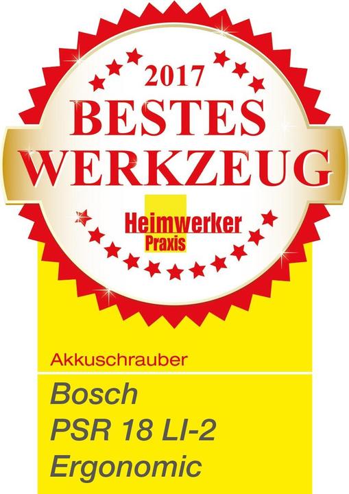 Actual product image Bosch Home & Garden PSR 18 LI-2 Ergonomic, 2 batteries (Rechargeable battery operated)
