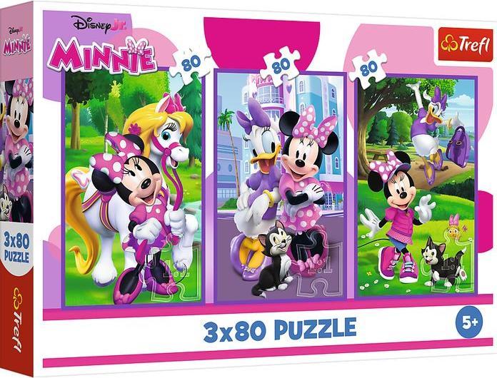 Produktbild Trefl Puzzle 3 x 80 – Minnie Maus (240 Teile)