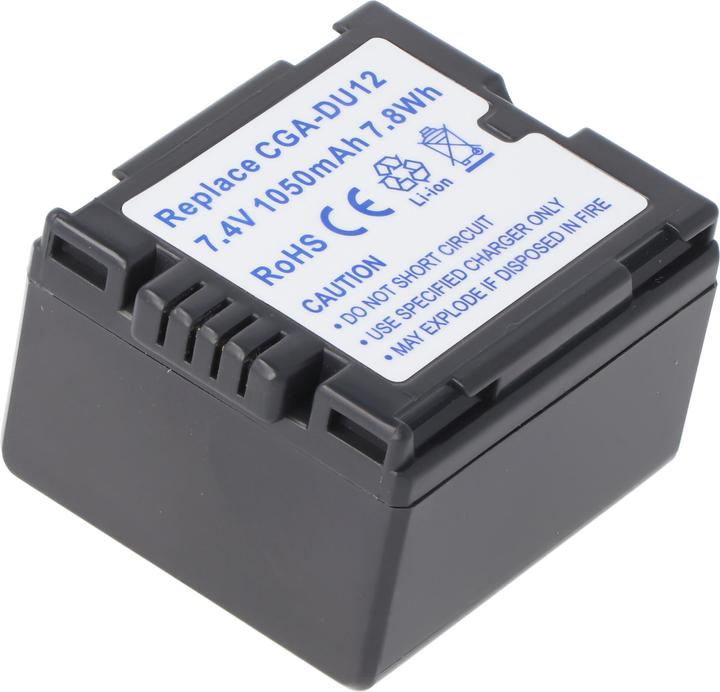 Actual product image AccuCell Battery Panasonic CGA-DU12, VW-VBD120 (Rechargeable battery)