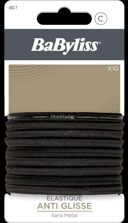 Image du produit BaByliss - Haargummi Rutschfest 6mm Schwarz *10 (Élastiques à cheveux)