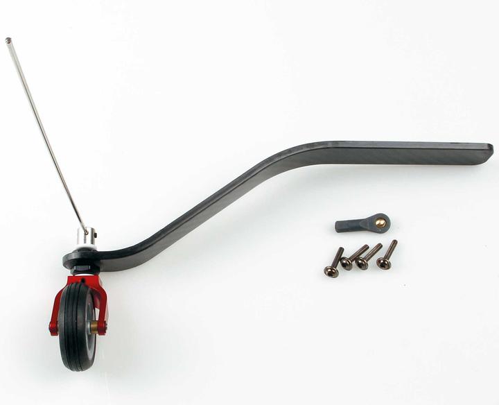 Actual product image Kuza Rear landing gear 150-220cc Carbon V2 with approx. 41mm wheel steerable