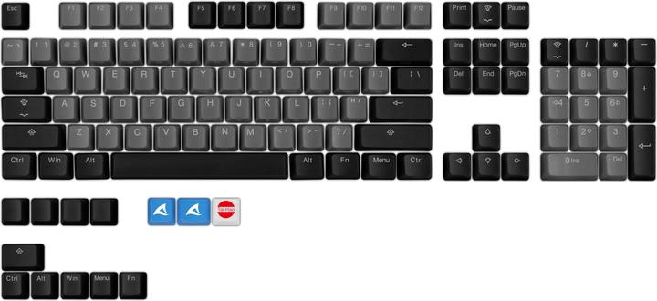 Sharkoon SAC20 PBT ANSI US 114 capsules rétroéclairées