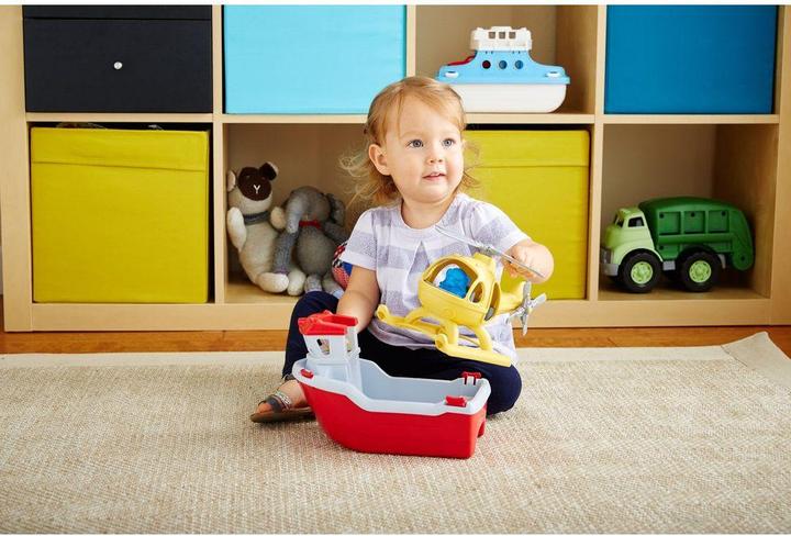 Image du produit Green Toys Bateau de sauvetage avec hélicoptère