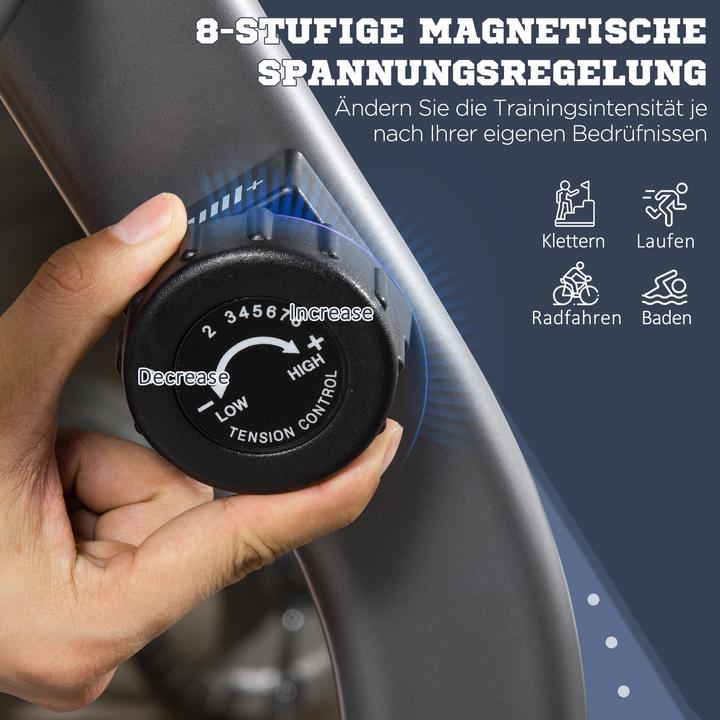 Produktbild Homcom Liegeergometer mit LCD-Anzeige und 8 Stufen