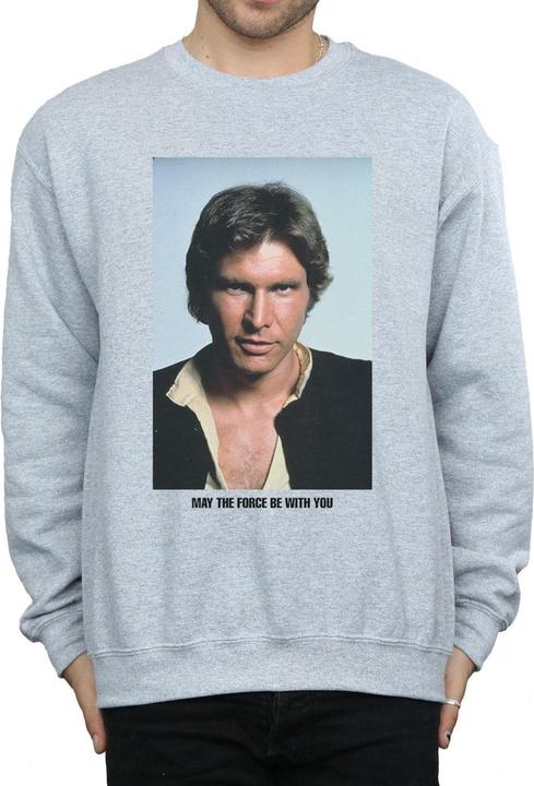 Actual product image Star Wars Mens Han Solo May The Force Sweatshirt (XL)