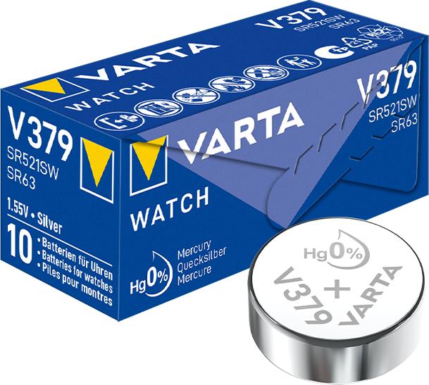 Produktbild Varta V379 / SR521SW - 10 Knopfzellen (10 Stk., SR63, 15 mAh)