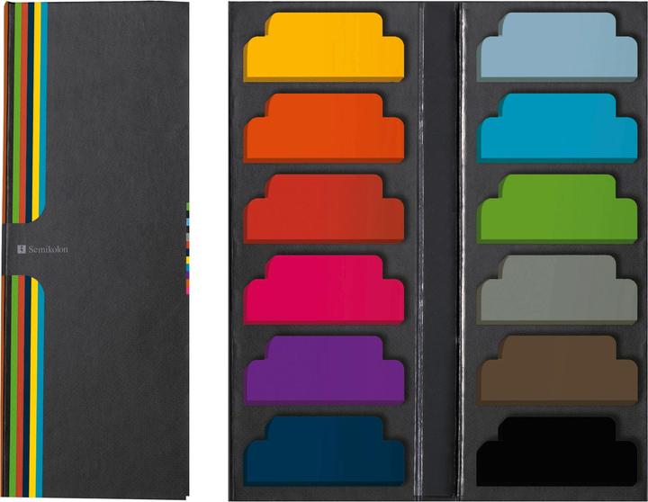 Image du produit Semikolon Marqueur de page en 12 couleurs 6 x 16 cm (2 x 5 cm)