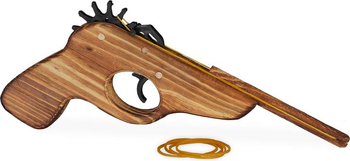 Actual product image Relaxdays Rubber Band Pistol