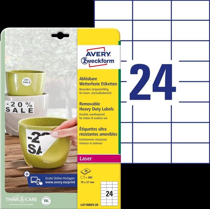Immagine prodotto Avery Etichette resistenti alle intemperie