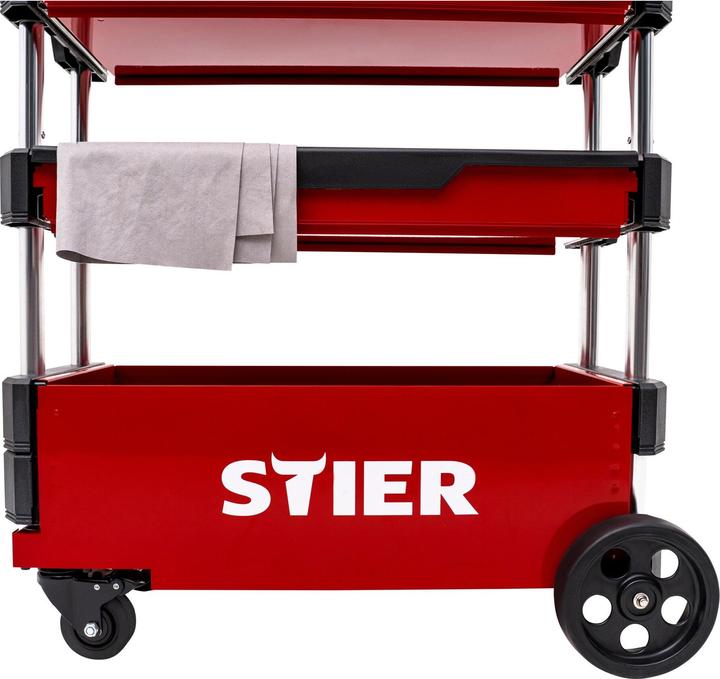 Actual product image Stier Folding assembly trolley 80kg load capacity LxWxH 700x380x535/950mm