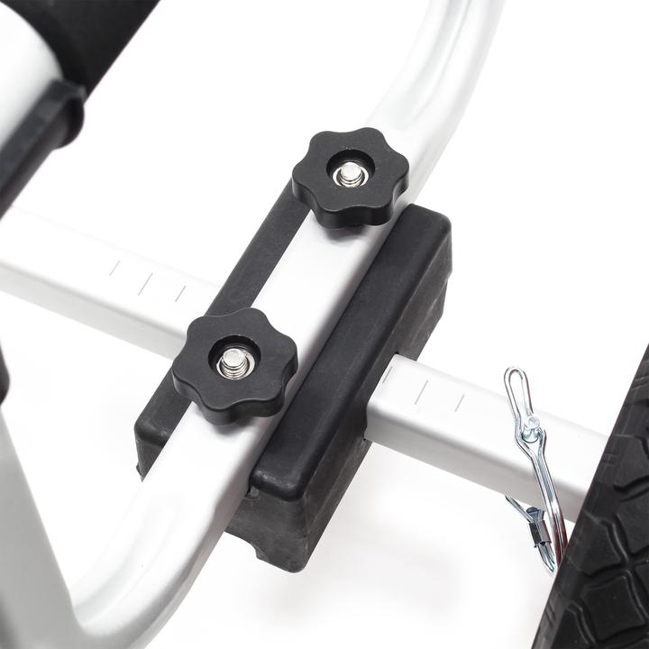 Image du produit Wiltec Chariot de transport Alu 90kg pour Kayak Canoë avec Grande Roue PU Ø31cm & Largeur réglable