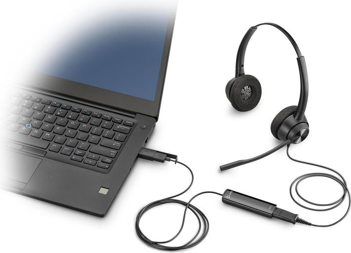 Actual product image Poly HP DA75 USB to QD Adapter