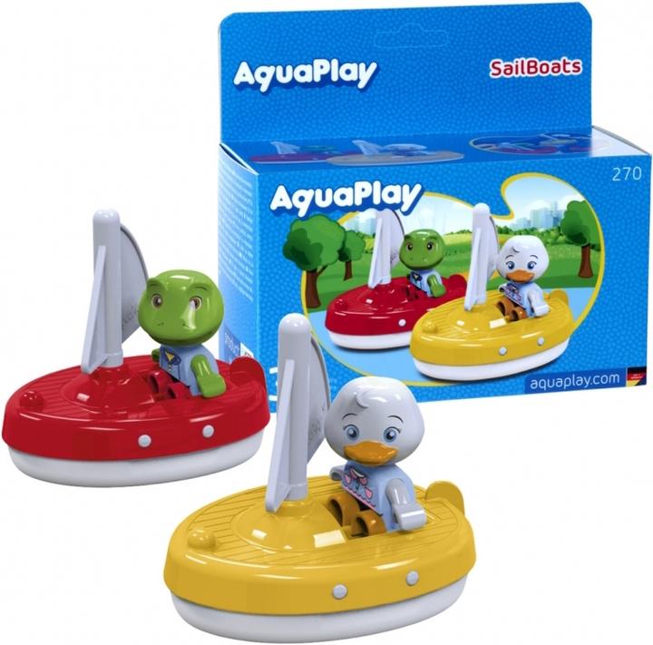 Produktbild Aquaplay 2 Zeilboten und 2 Figuren