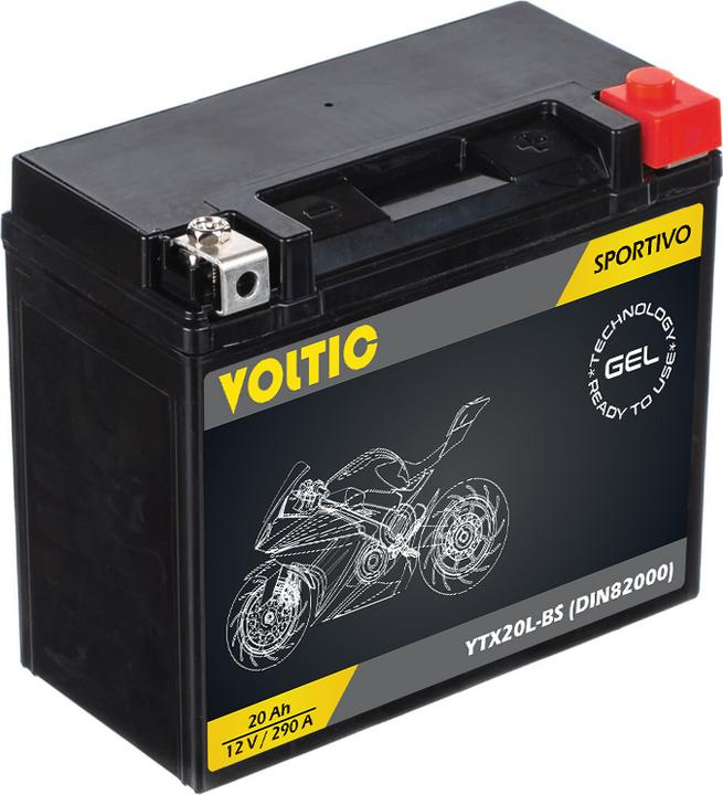 Image du produit Voltic Batterie de moto Sportivo GEL YTX20L-BS (DIN 82000) (12 V, 20 Ah, 290 A)