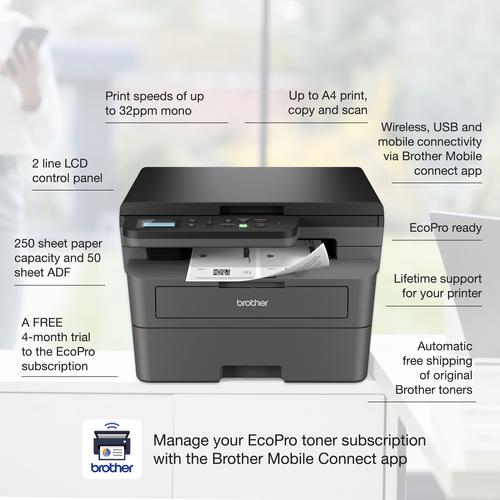 Image du produit Brother DCP-L2627DWE (Laser, Noir et blanc)