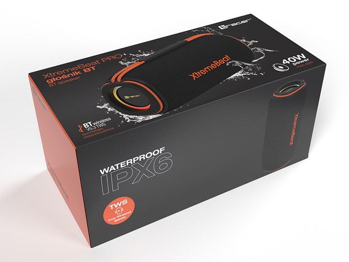 Actual product image Tracer XtremeBeat Pro TWS Tragbarer Bluetooth-Lautsprecher Schwarz 40 W (Electrical connection)