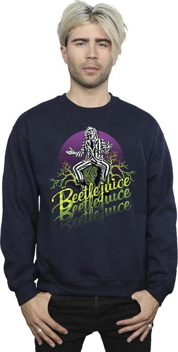 Actual product image Beetlejuice Mens Purple Circle Cotton Sweatshirt (5XL)